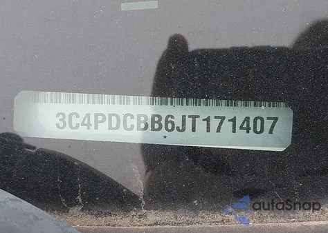 2018 Dodge Journey Sxt z USA, uszkodzony, nr VIN 3C4PDCBB6JT171407